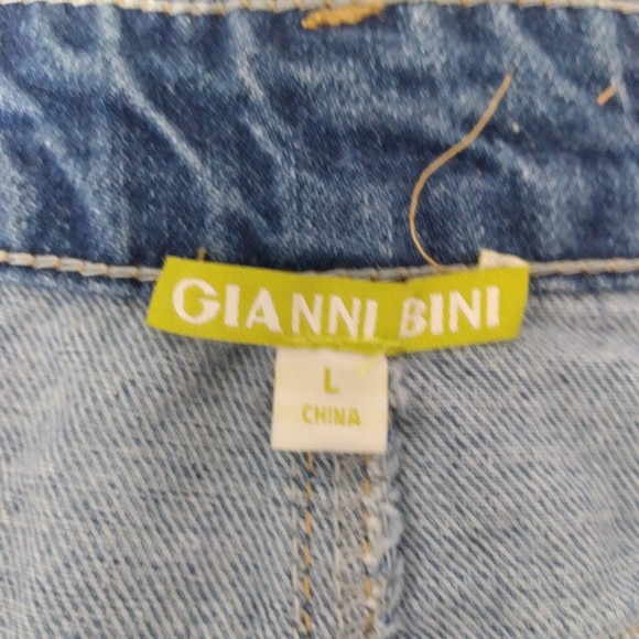 Gianni Bini Womens Skirt Size Large Becca Two Tone Jean Denim 90s Y2K - Picture 7 of 8